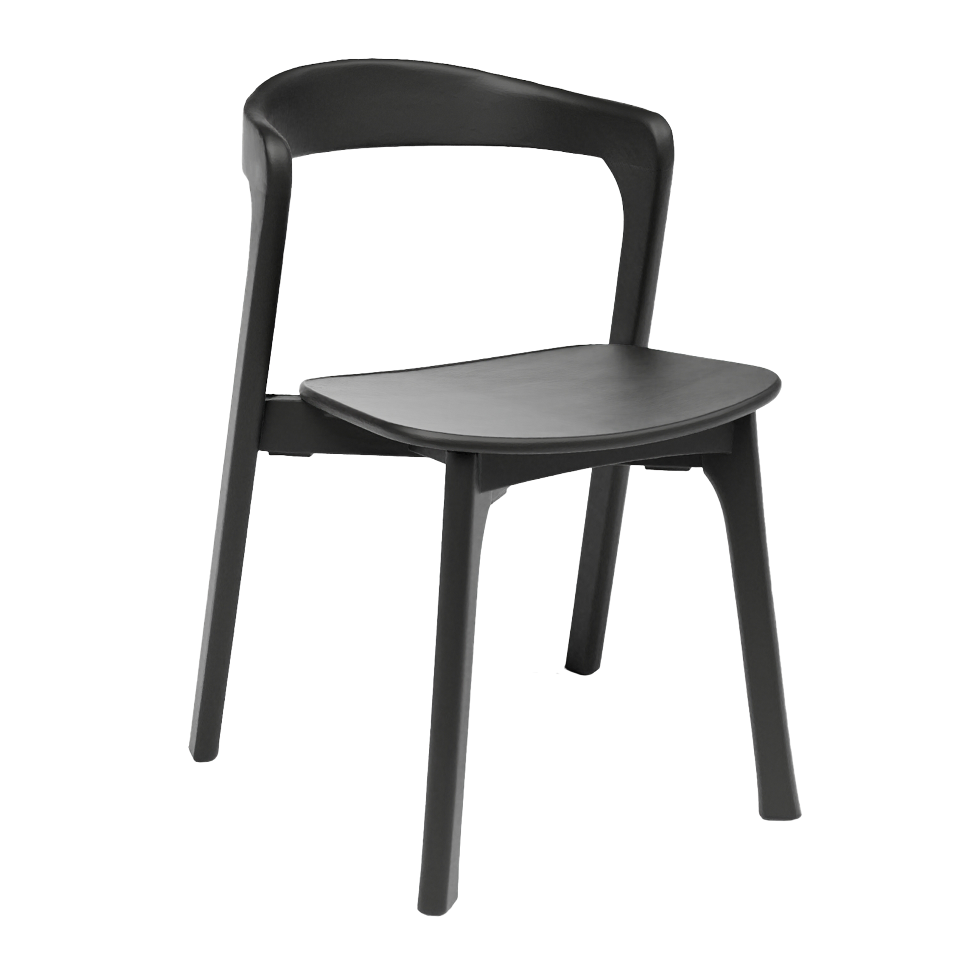 Nina Stacking Side Chair - Black