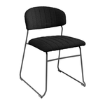 Teddy Stacking Side Chair - Black
